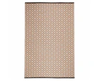 Kimberley Beige And White Diamond Recycled Plastic Outdoor Rug