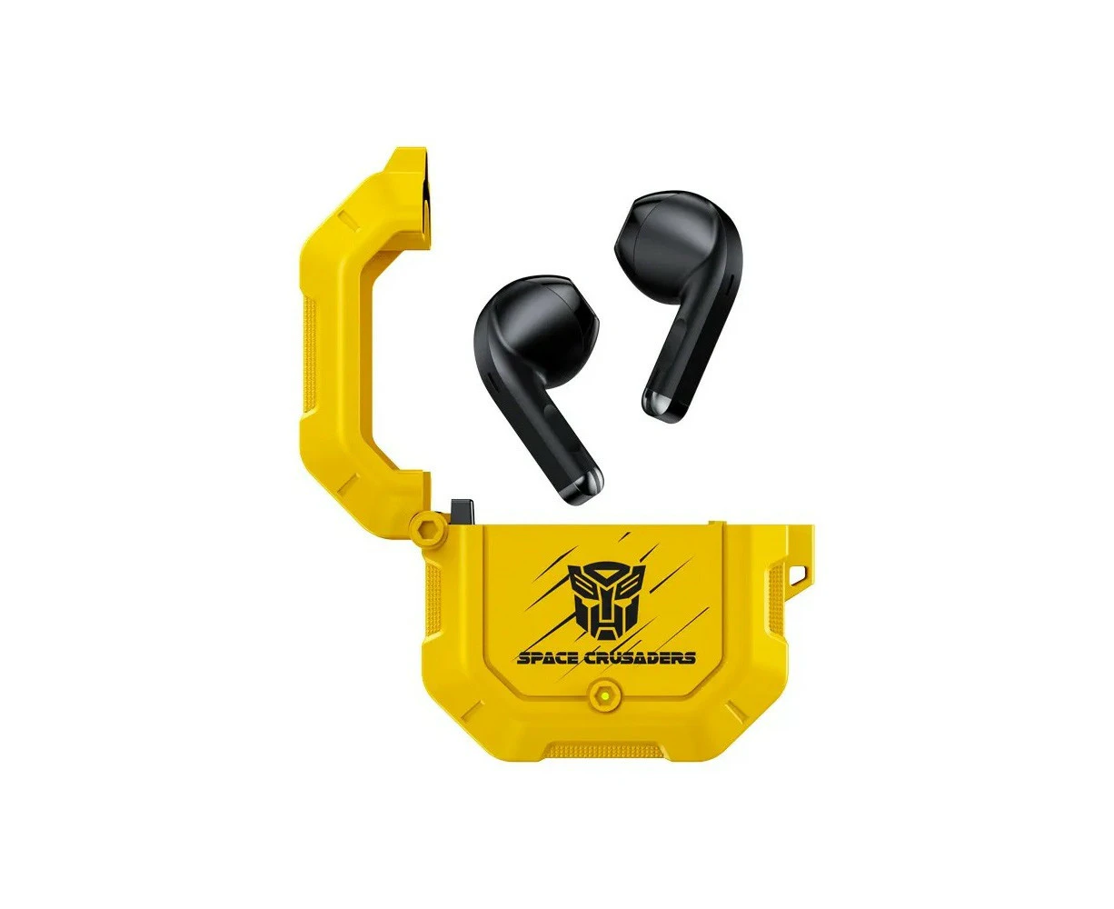 Transformers TF-T12 Bumblebee Color TWS Low Latency Sport Earphones Yellwo