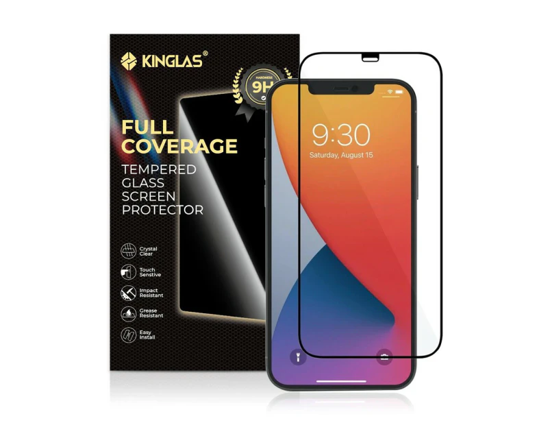 Kinglas Full Screen Black Edge Tempered Glass Screen Protector for iPhone XR / 11