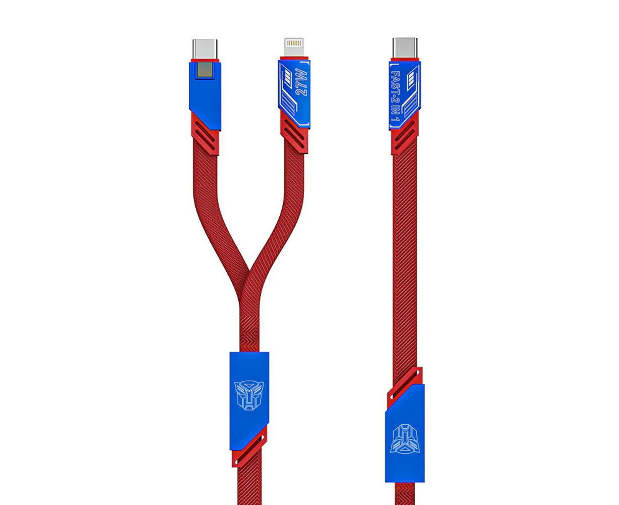 Transformers TF-A09 Optimus Prime Color Braided Two-in-One Magnetic Charging Cable