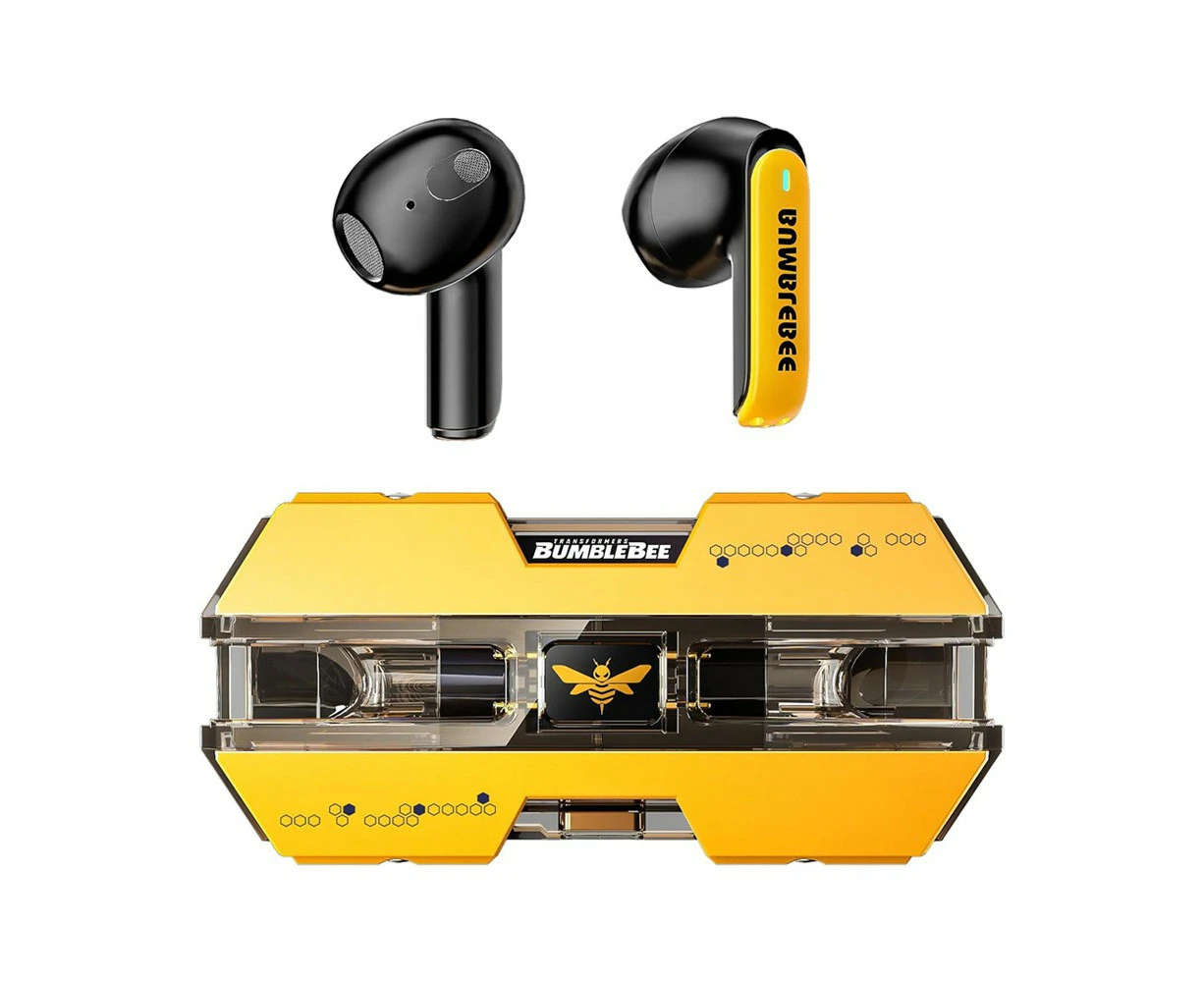 Transformers TF-T01 Bumblebee Color TWS Earbuds Bluetooth 5.3 Earphones Yellwo