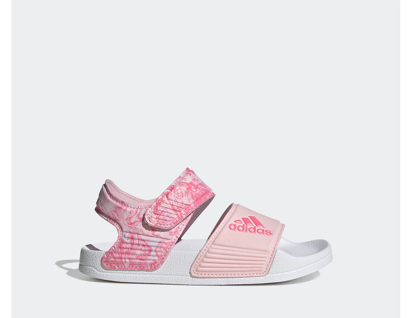 Adidas Kids' Adilette Sandals - Clear Pink/Pink Fusion/White