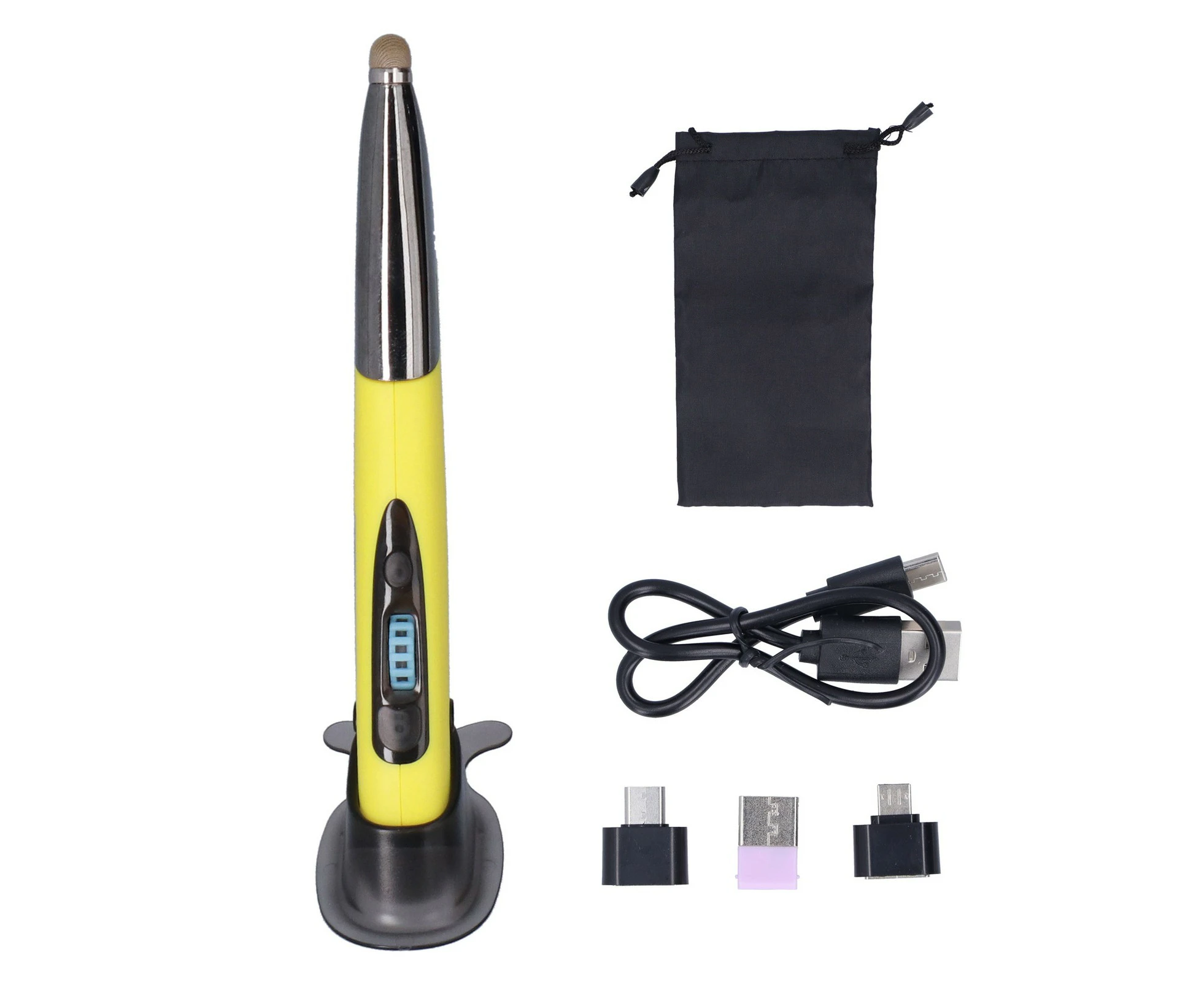 Wireless 2.4GHz Mouse Pen Creativity Extremely Handover Computer Stylus for PC Laptop - Yellow