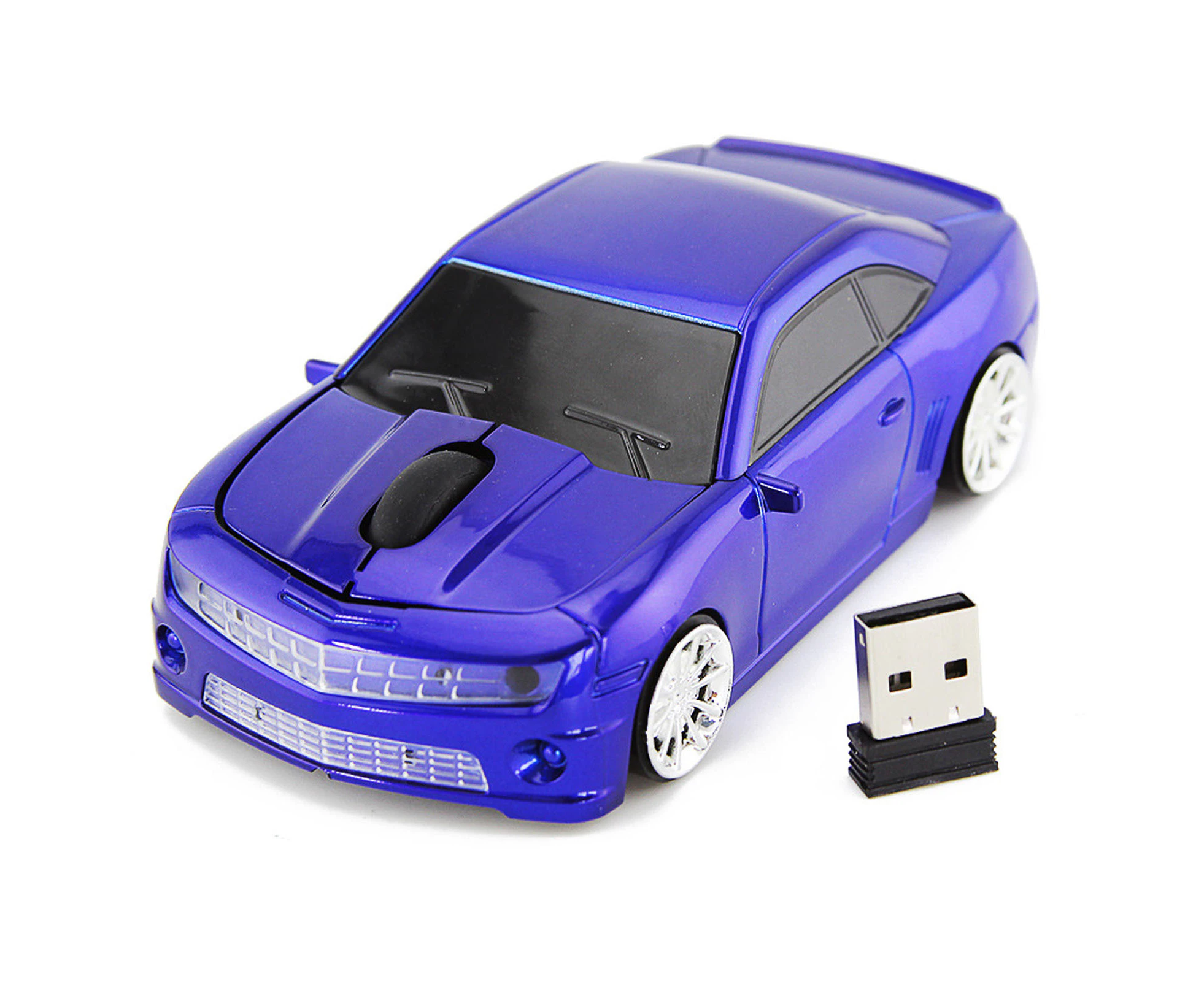 Sport Car Shaped Wireless Computer Mouse, High Accuracy Sensor, 2.4G Computer Mouse for Laptop - Blue