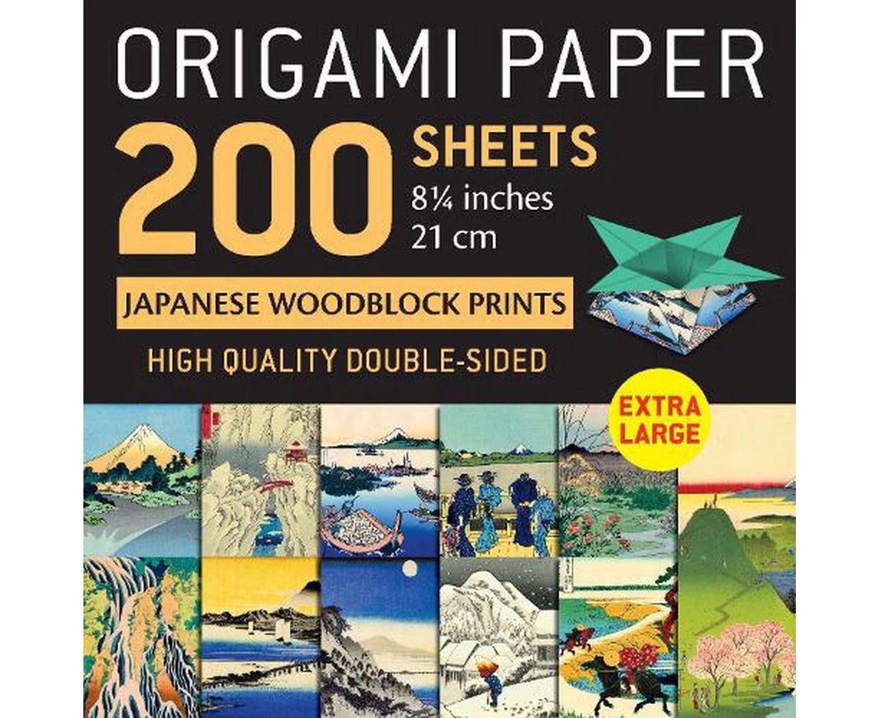 Origami Paper 200 sheets Japanese Woodblock Prints 8 1/4"