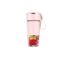 Portable Juice Blender Cup with 6 Blades Ice Crusher & USB Rechargeable - Pink