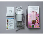 Portable Juice Blender Cup with 6 Blades Ice Crusher & USB Rechargeable - Pink