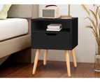 ALFORDSON Bedside Table Nightstand Side Storage Cabinet Scandinavian Black