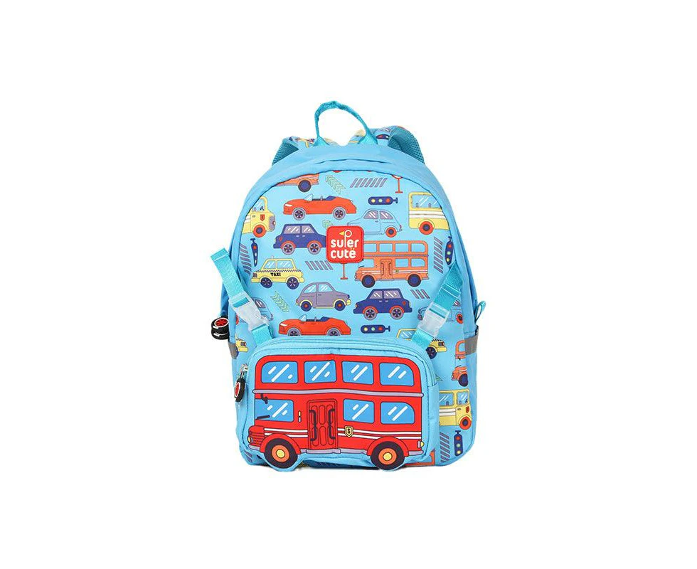 Kids Backpack & Shoulder Bag 2 in 1 - Car