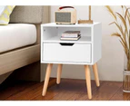 ALFORDSON Bedside Table Nightstand Side Storage Cabinet Scandinavian White