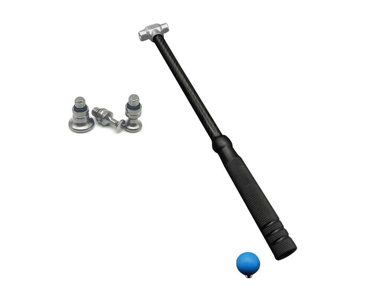 Car depression repair hammer-leveling hammer with 3 titanium alloy heads - B