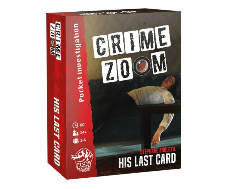 Lucky Duck Games Crime Zoom Case 1 His Last Card Mystery Tabletop Board Game 14+