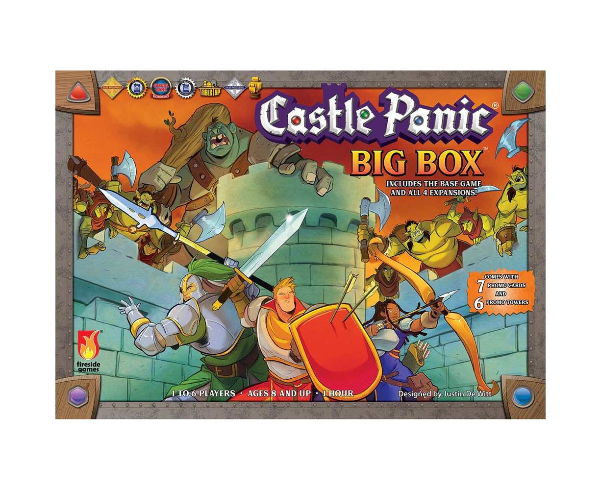 Fireside Games Castle Panic Big Box 2nd Edition RPG Tabletop Board Game 8y+