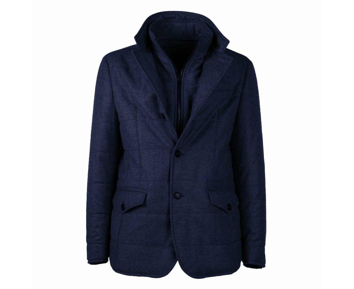 Made in Italy Elegant Wool-Cashmere Men's Coat - IT48 | M