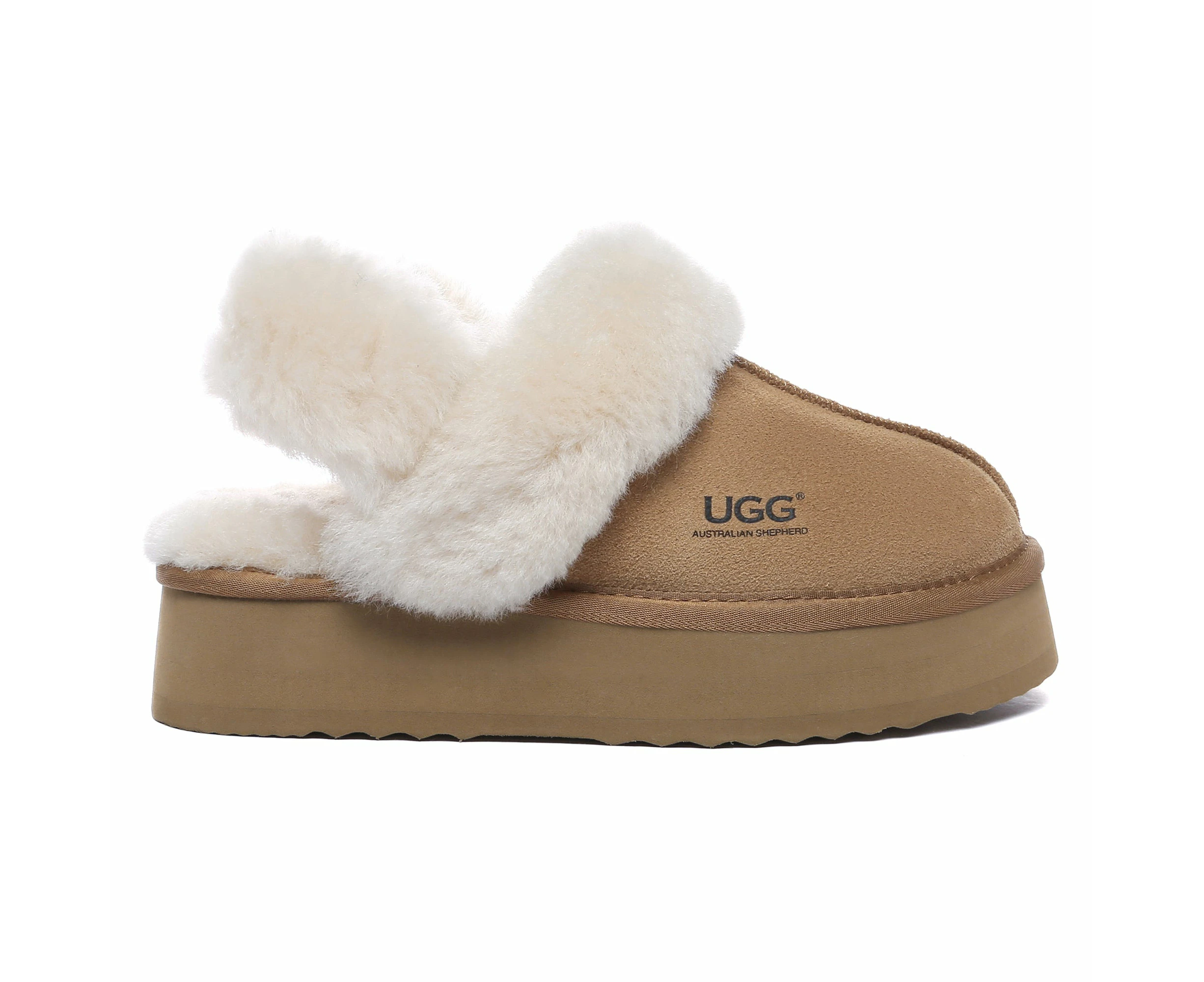 Dua Straps UGG Platform Slippers - Chestnut