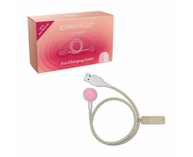 Womanizer Premium Eco Magnetic Charging Cable For Clitoral Stimulation Rose/beige