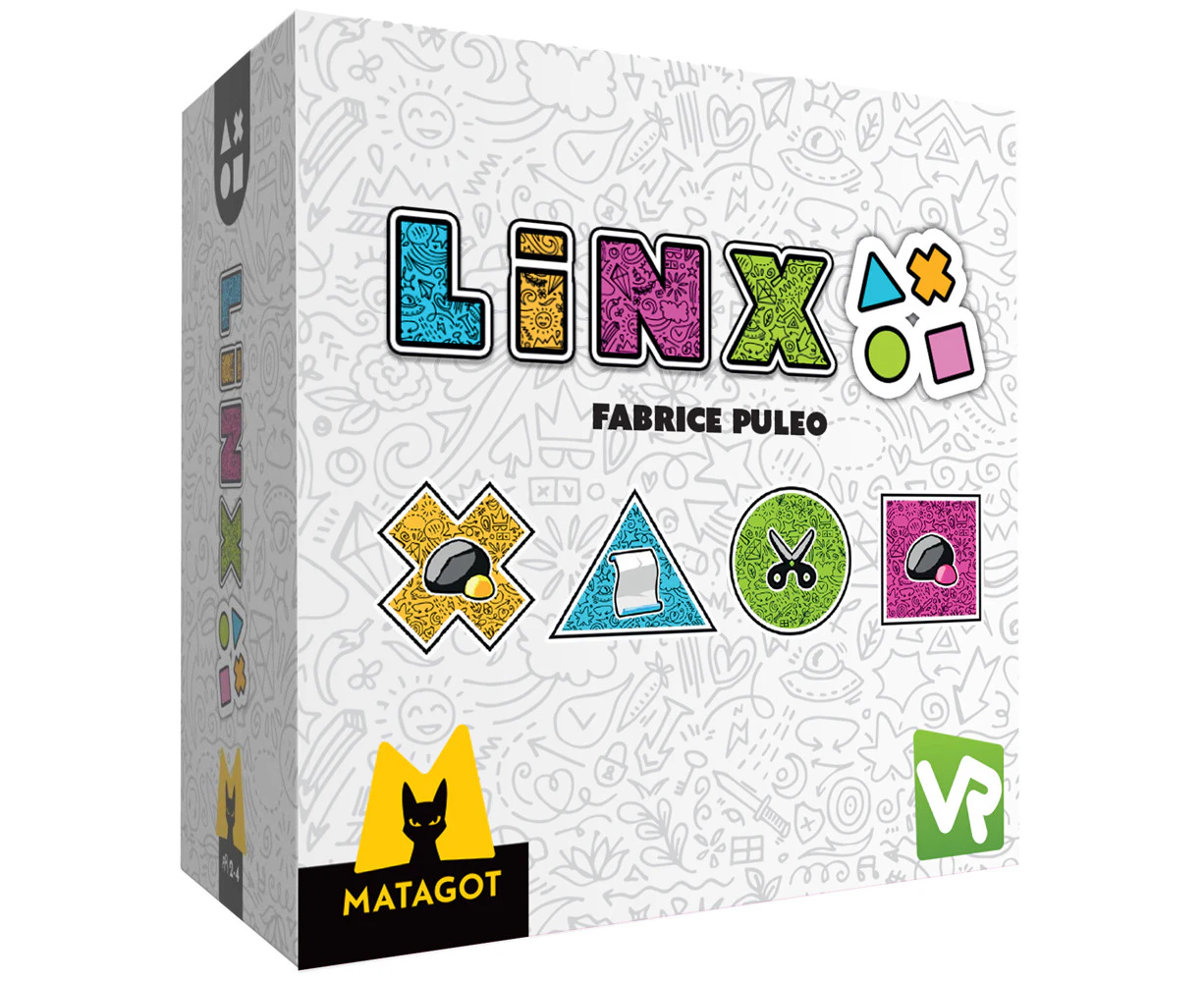 Matagot Linx Tabletop Multiplayer Party Tic-Tac-Toe/Rock Paper Scisor Board Game