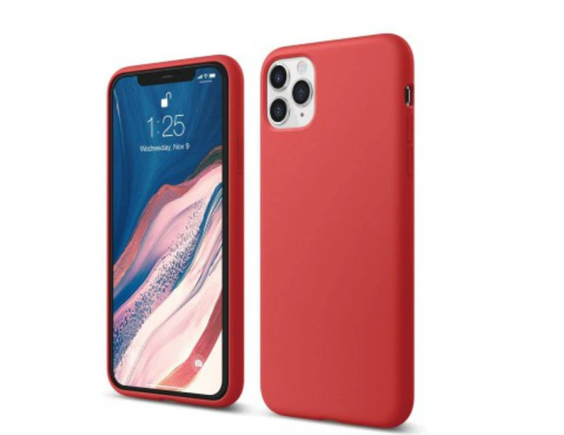 iPhone 11 Pro Max Compatible Case Cover With Premium Liquid Silicone - Red