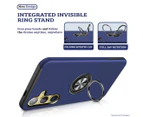 Samsung Galaxy S21 Ultra Compatible Case Cover With Shockproof And Magnetic Ring Holder - Navy