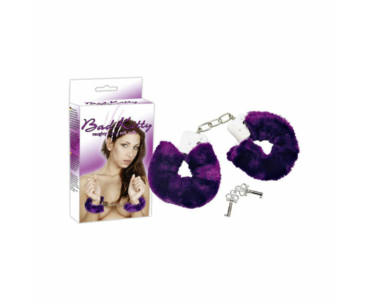 Bad Kitty White box furry Handcuffs purple