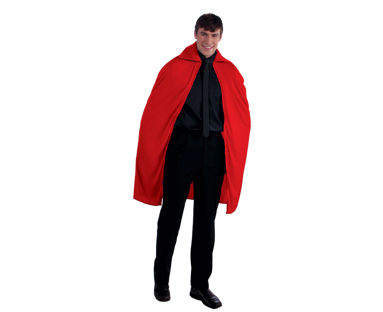 2x Rubies Fabric Red Cape Cloak Vampire Halloween Party Costume/Outfit Adult