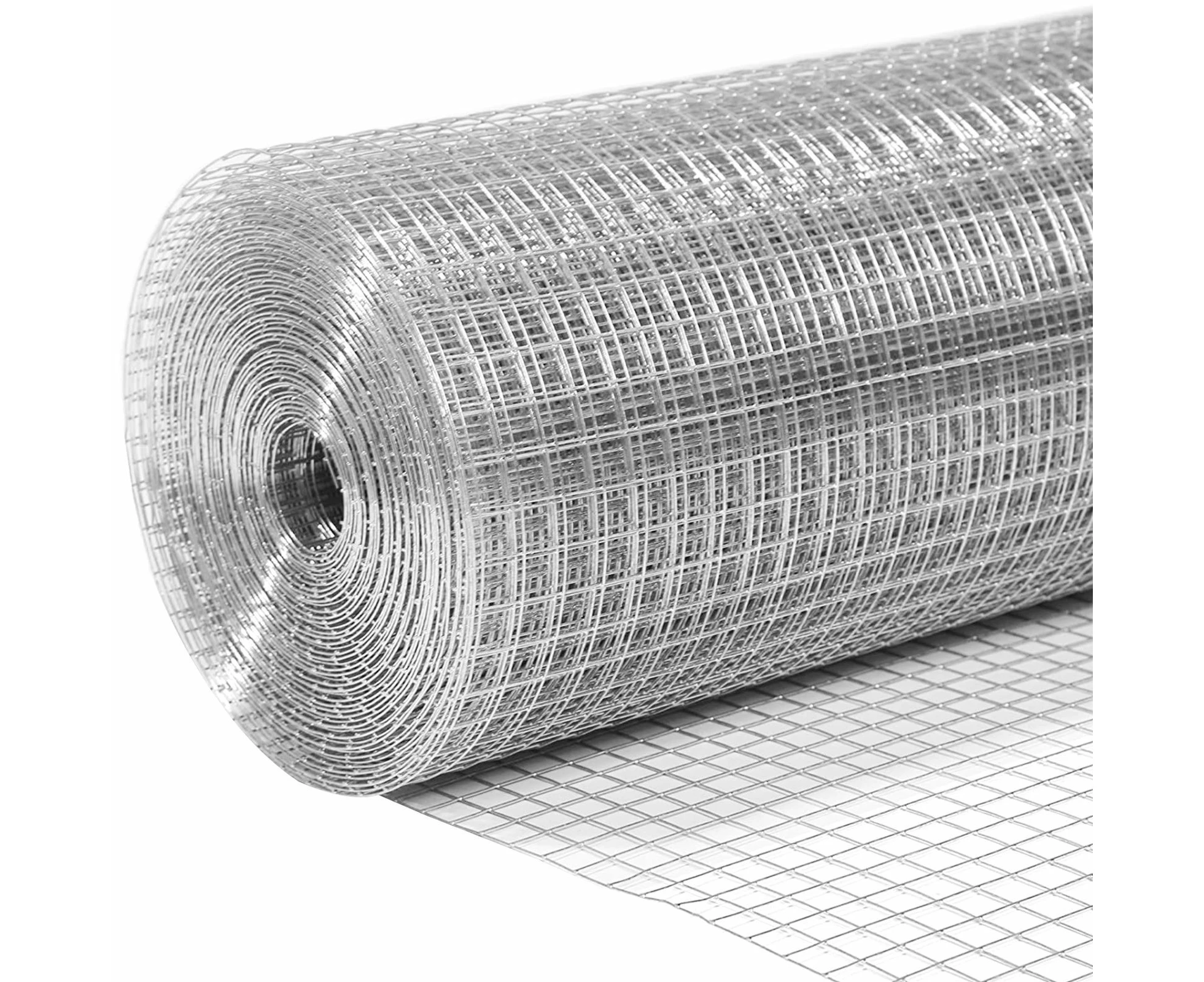 Welded Wire Mesh Fence Roll 20m Hardware Cloth Galvanised Chicken Coop Fencing Rabbit Cage Gopher Tree Guard Enclosure