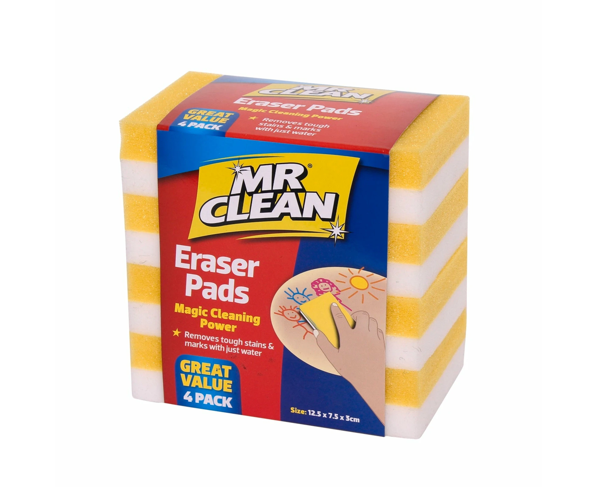 Mr Clean Melamine Eraser Cleaning Pads - 4 Pack