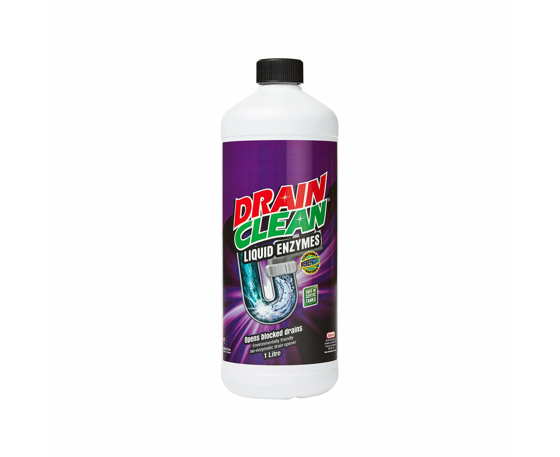 Drain Clean 1L Liquid Enzyme Drain Cleaner