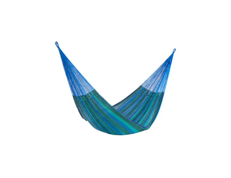 Mayan Legacy Single Size Cotton Mexican Hammock in Caribe Colour