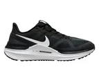 Nike Women's Air Zoom Structure 25 Road Running Shoes (Black/Dark Smoke Grey/White)