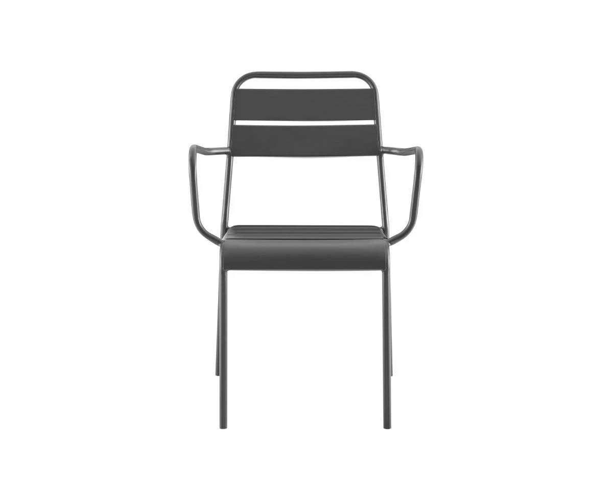 Matt Blatt Miami Metal Outdoor Armchair - Light Grey