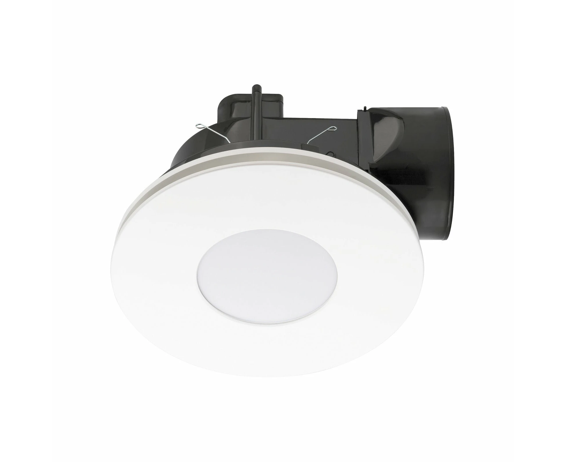 Mercator 290mm White Plug In Round Exhaust Fan With Tri Colour Led Light