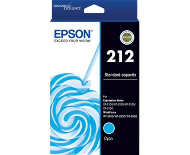 EPSON 212 STD CYAN INK FOR XP-4100 XP-3105 XP-3100 XP- 2100 WF-2850 WF-2830 WF-2810