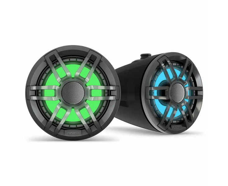 Fusion XS 6.5" 200W Wake Tower Speakers w RGB LED - Black