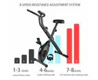 Fitness Master Magnetic Exercise Bike Folding Upright X Bicycle Cycling Gym Home Train