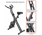 Fitness Master Magnetic Exercise Bike Folding Upright X Bicycle Cycling Gym Home Train