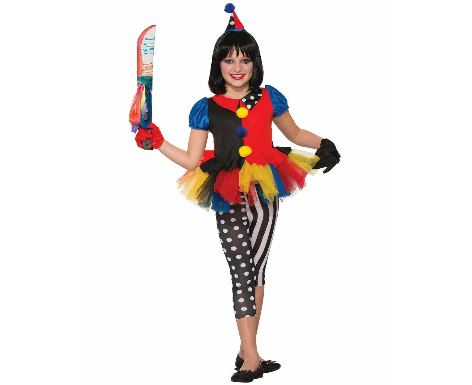 Evil Clown Lil Girlie Girls Costume