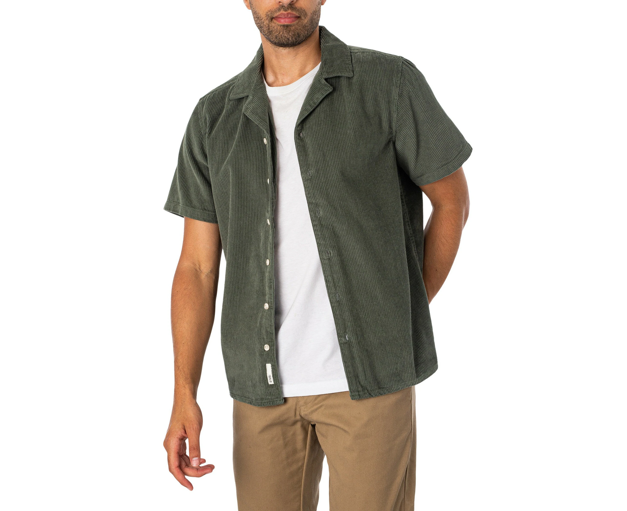 Solid Men's Brain Shortsleeved Shirt - Green