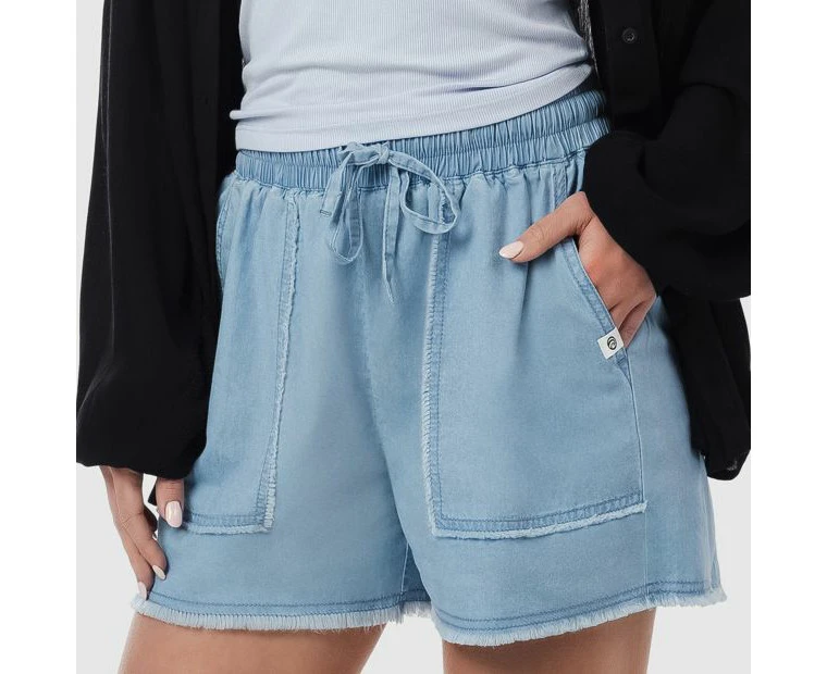 Chambray Shorts - Piping Hot