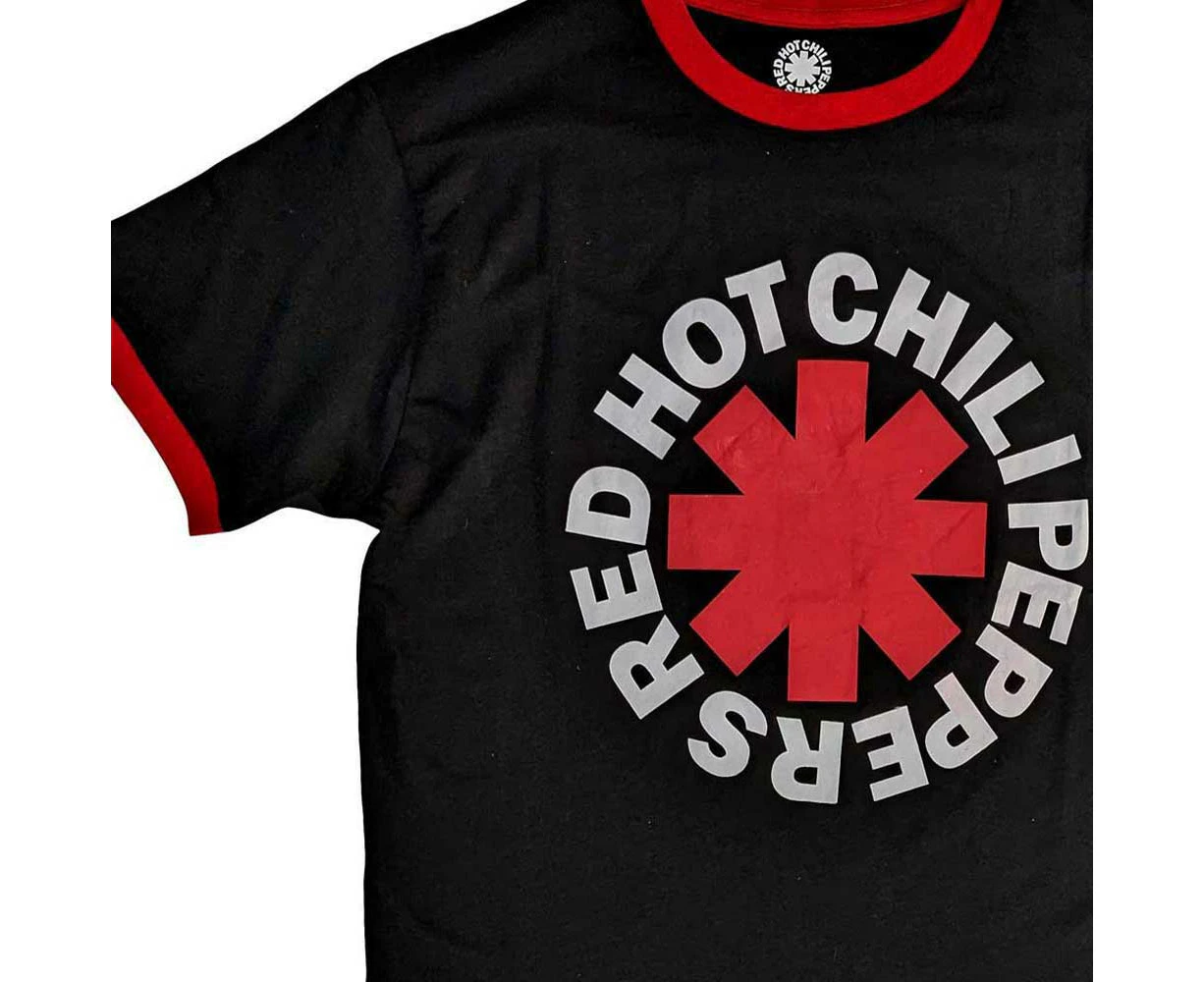 Hot Chili Peppers Ringer T Shirt Classic Asterisk  Official Unisex