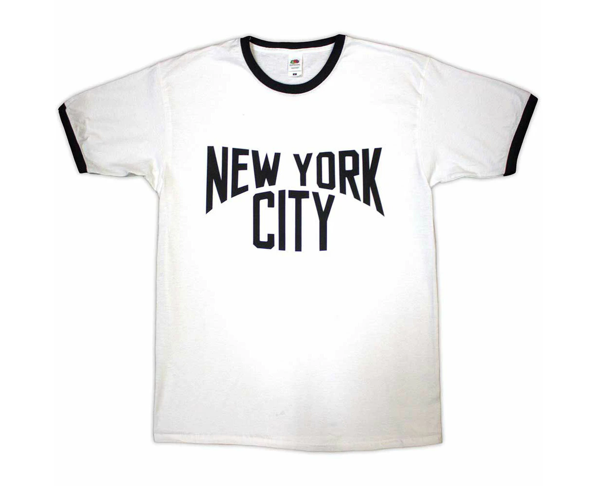 John Lennon  York City Text Logo Ringer T Shirt