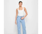 High Rise Straight Leg Denim Jeans - Lily Loves