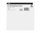 8" x 8" Stretch Canvas, 4 Pack - Anko