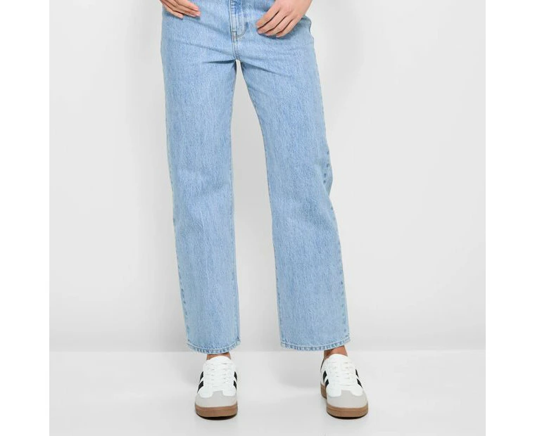 High Rise Straight Leg Denim Jeans - Lily Loves