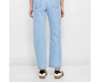 High Rise Straight Leg Denim Jeans - Lily Loves