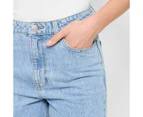 High Rise Straight Leg Denim Jeans - Lily Loves