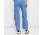 High Rise Straight Leg Denim Jeans - Lily Loves