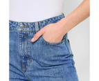 High Rise Straight Leg Denim Jeans - Lily Loves