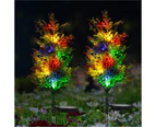 2pcs Solar Christmas Tree Lights Pathway Stakes Pine Light for Garden Yard Decor