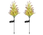 2pcs Solar Christmas Tree Lights Pathway Stakes Pine Light for Garden Yard Decor